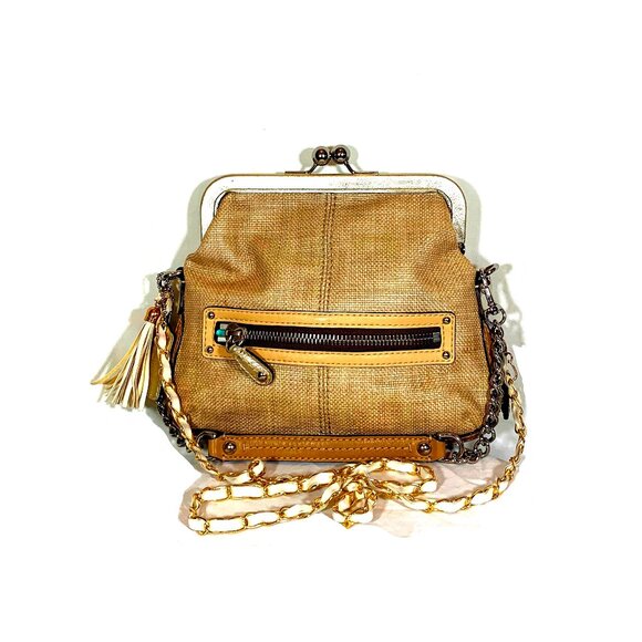 Coach Bonnie Straw and Leather Demi Bag - Picture 2 of 3